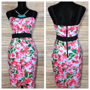 NWT Milly pink floral bodycon dress