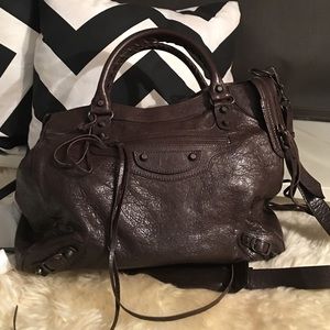 NWT Charbon Balenciaga Velo Bag