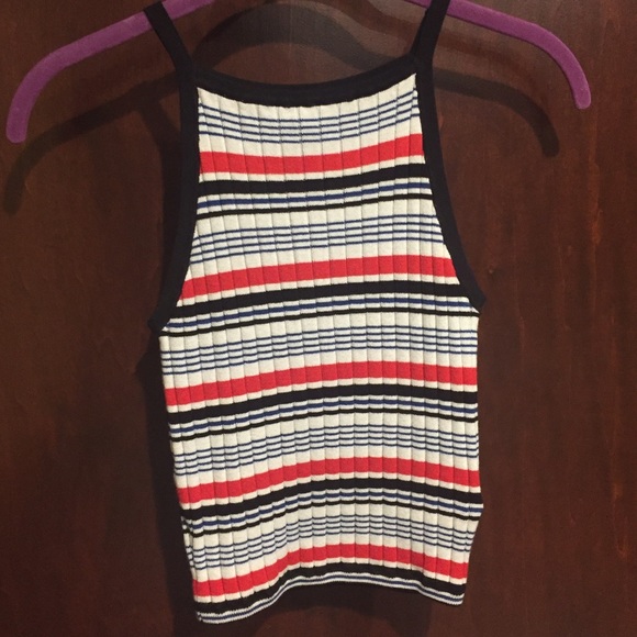 STRIPE HALTER TOP