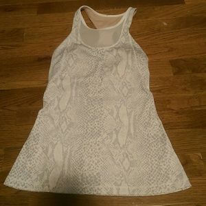 Lulu Lemon Snakeskin Tank Grey & White