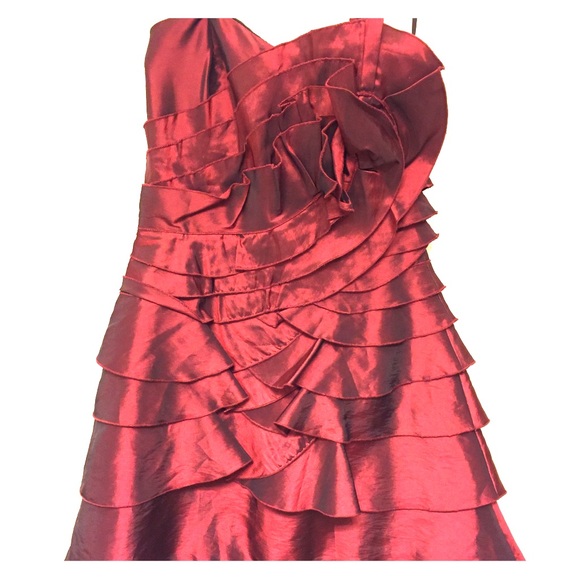 BCBG Strapless Ruffle Dress