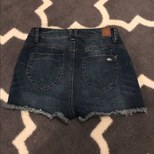 Dark washed jean shorts