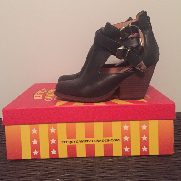 Jeffrey Campbell Watson-NS Black Leather Silver