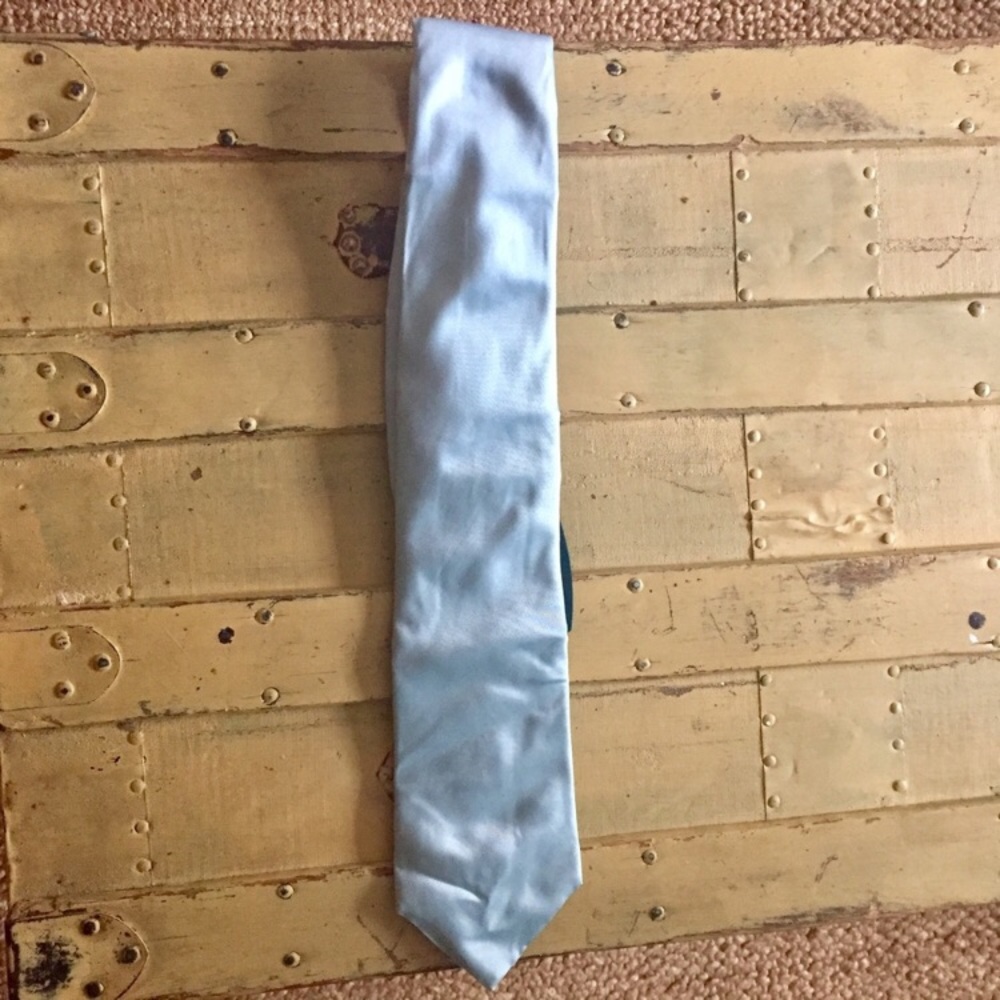 MENS BROOKS BROTHERS 100% SILK TIE NECK TIE MINT BLUE MINT GREEN TIE OS