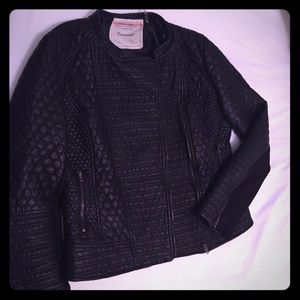 PRICE CUT:Anthropology honeycomb vegan moto jacket