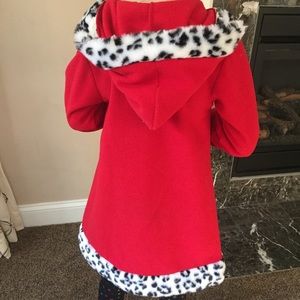 Girls Red Holiday Coat