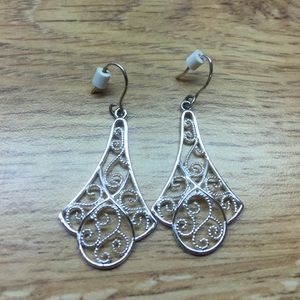 Silver Swirled Earrings