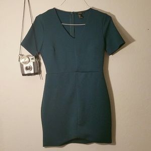 DONATEDForever 21 Teal Textured Bodycon Mini Dress