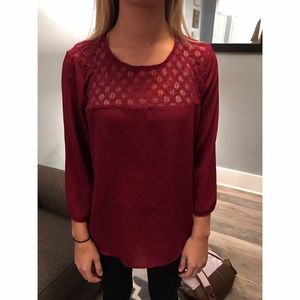 Red lace shirt