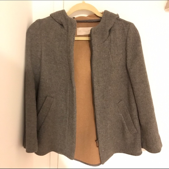 Zara hooded short coat. Adorable yet trendy!