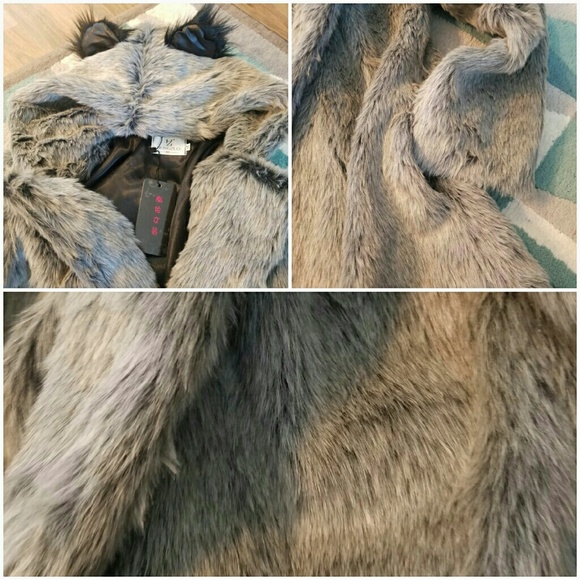 •Flash Sale•Faux Fur Hooded Coat w/Animal Ears - Picture 4 of 4