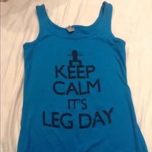 Small blue next level tank top