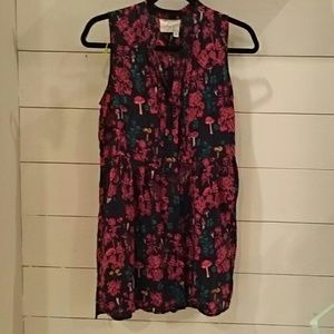 Nathalie l?t? Paris floral silk tunic top