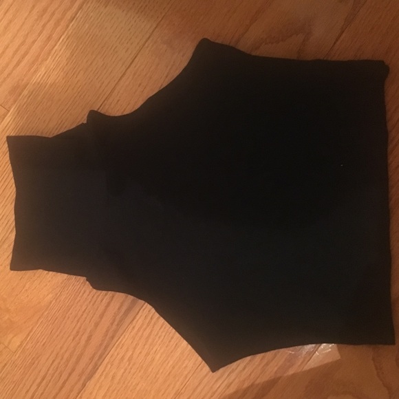 American Apparel Crop Turtleneck Sleeveless Top