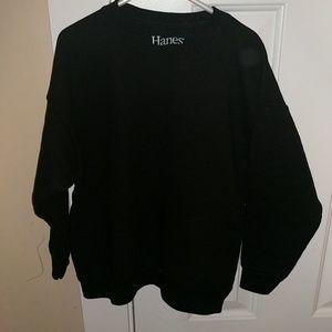 Black scoop neck sweatshirt