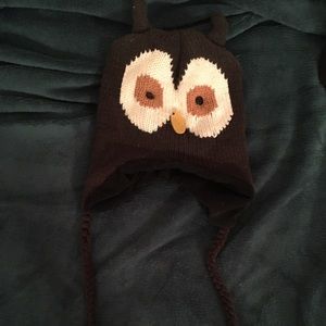 Brown Owl Knit Hat