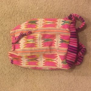 Shoulder bag with draw string