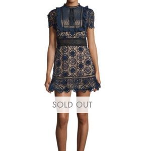 self portrait lace mini dress