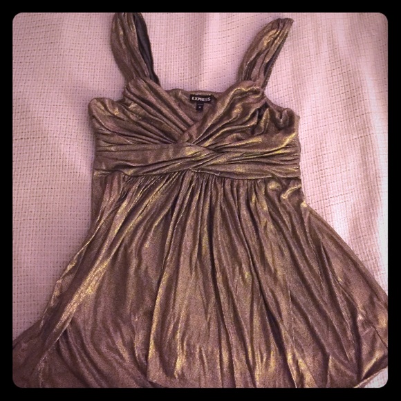 Shimmery gold holiday top