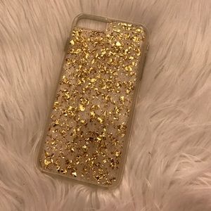 iPhone 6 Plus: gold flake iPhone case