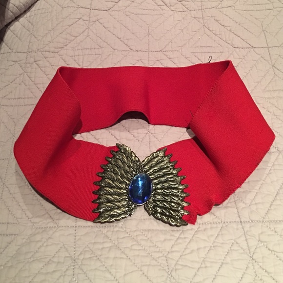 Vintage red elastic belt