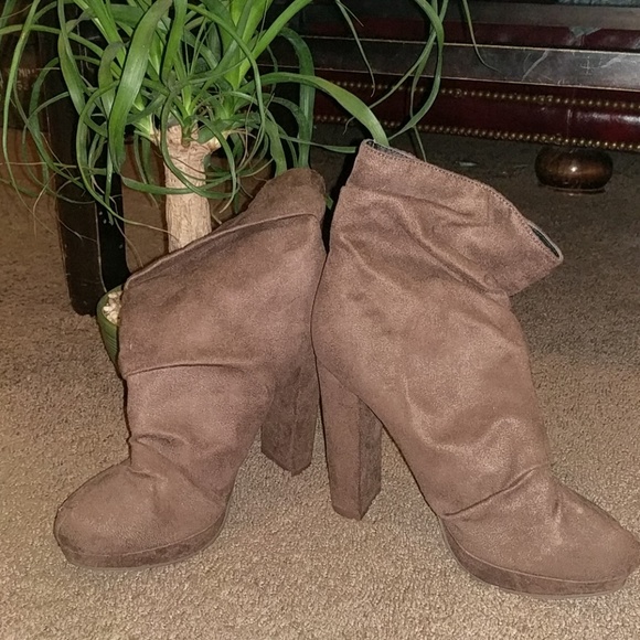 Suede booties
