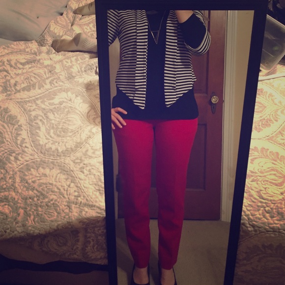 Red dress pants