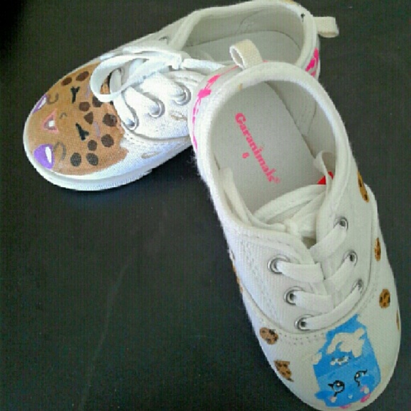 Hand Painted Canvas Shopkins Shoes - Picture 1 of 2