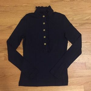 Tory Burch Black Long Sleeves Lidia Polo