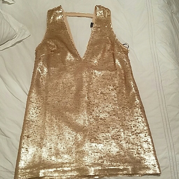 Brand new Forever 21 blush gold sequin dress.