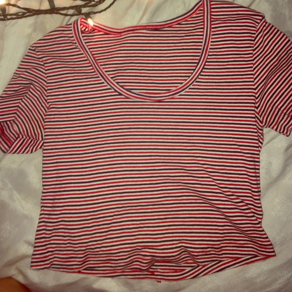 American apparel striped crop top