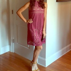 Purple lace dress