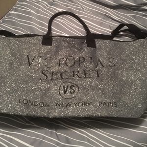Sparkly Victoria's Secret Overnight tote bag