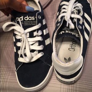 White and Navy Adidas