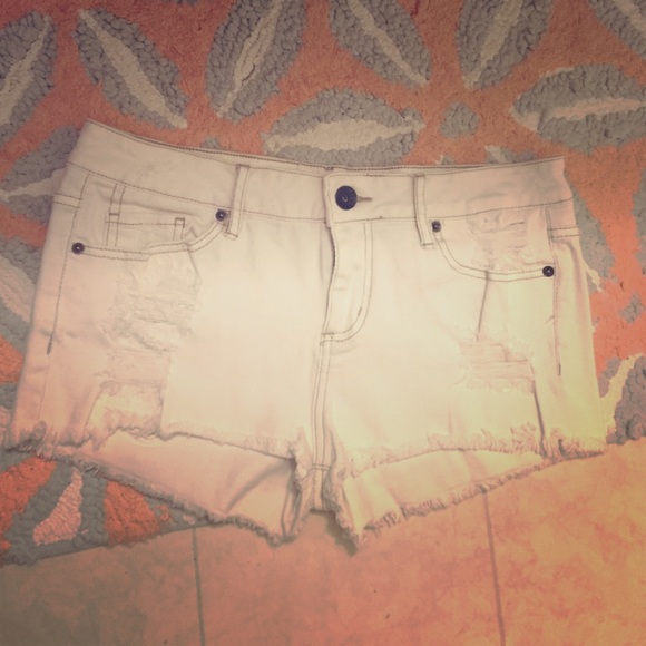 Bullhead Black White Cut-off Shorts