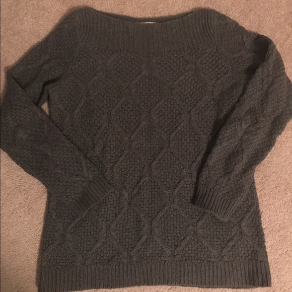 Ann Taylor Loft Charcoal Gray Sweater, Size M