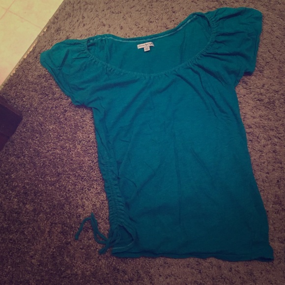 Ae Teal Scoop Neck Top - Picture 1 of 3