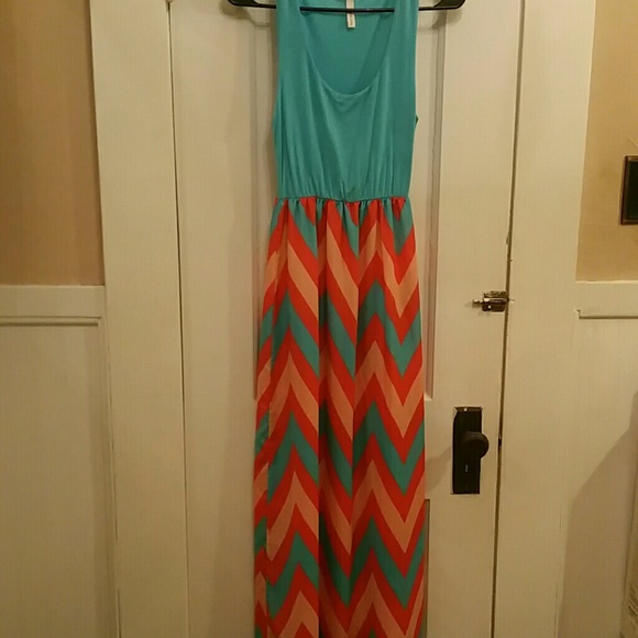 Chevron maxi dress