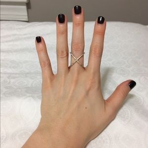 Rose Gold X Ring
