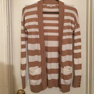 Ann Taylor Loft Striped Cardigan