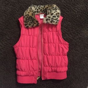 Girls Pink Puffer Vest