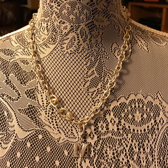"M" Initial Necklace - image 2