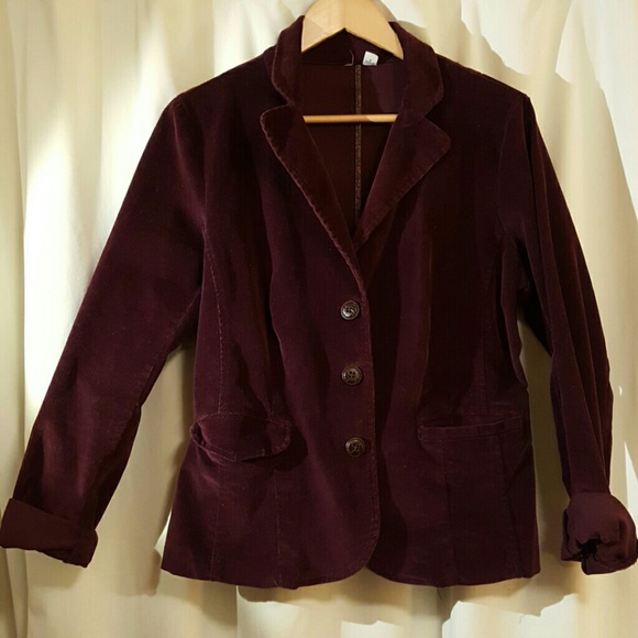 Burgundy Corduroy preppy jacket