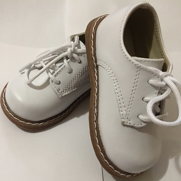 Baby Deer Drew boys Baptism white shoes