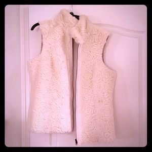 Super soft cream color reversible vest