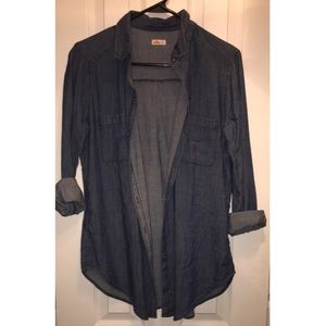 Hollister button up denim shirt