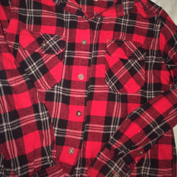Red and black plaid shirt