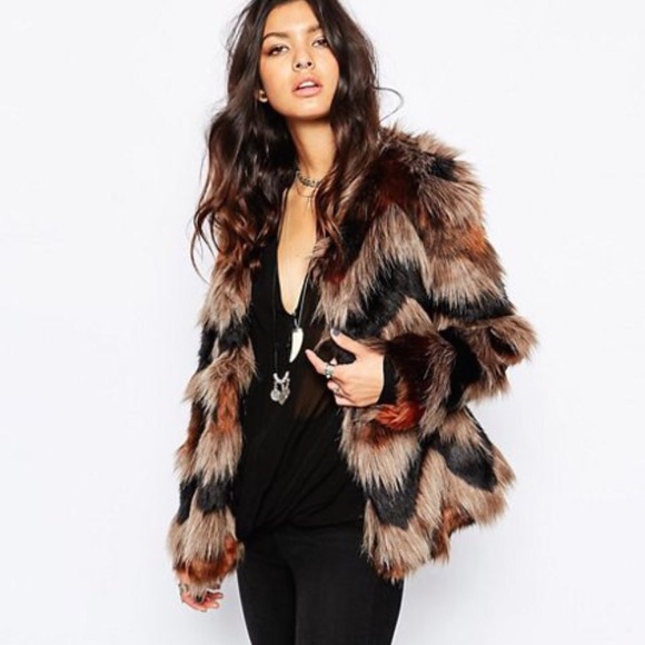 Faux fur jacket