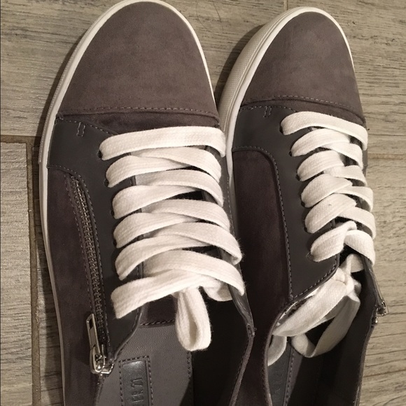 Faux grey suede sneakers!