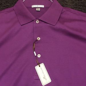 Peter Millar Men's Medium Purple Polo
